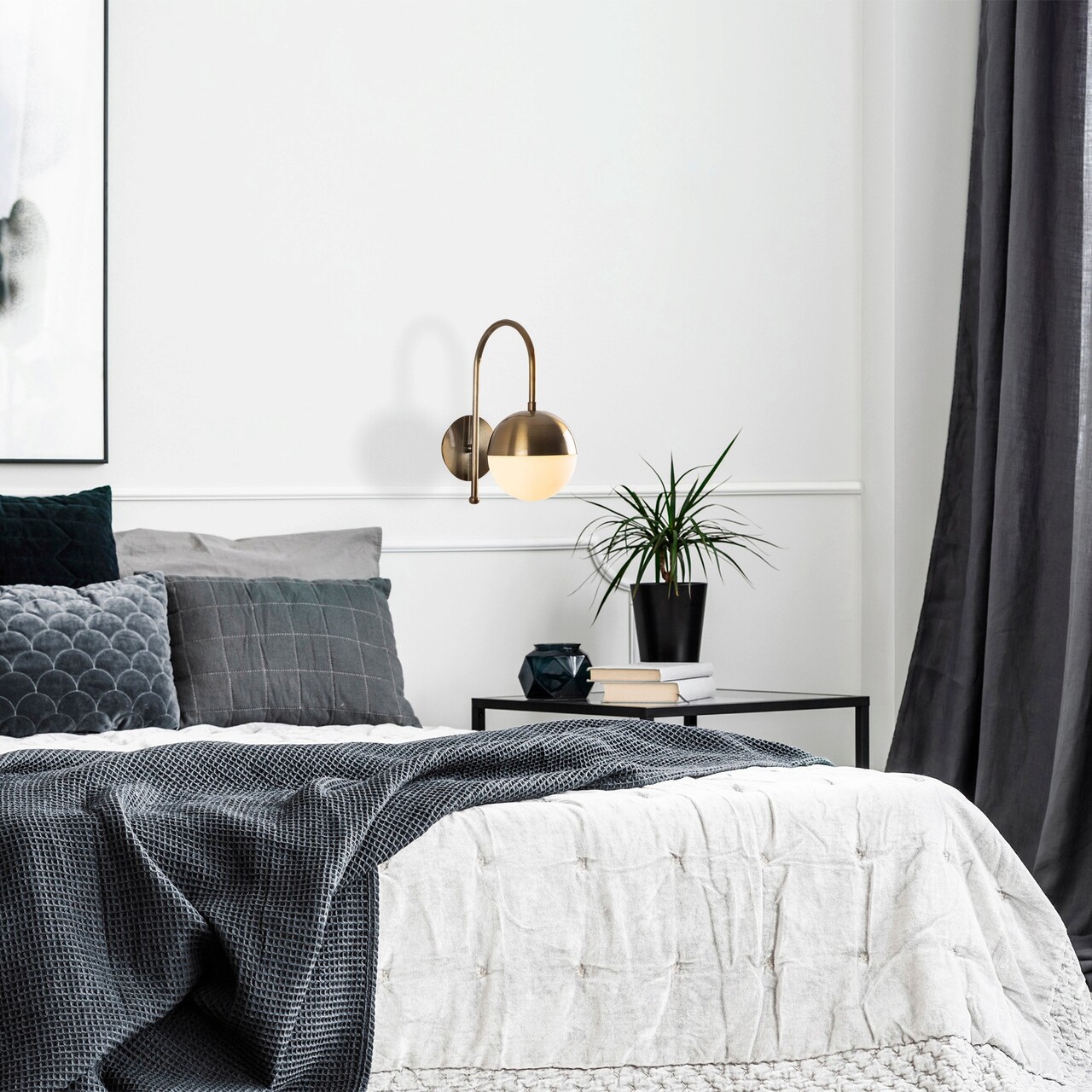 Aplica de perete, Opviq, 584TTM1969, Vintage / Alb - imagine 7